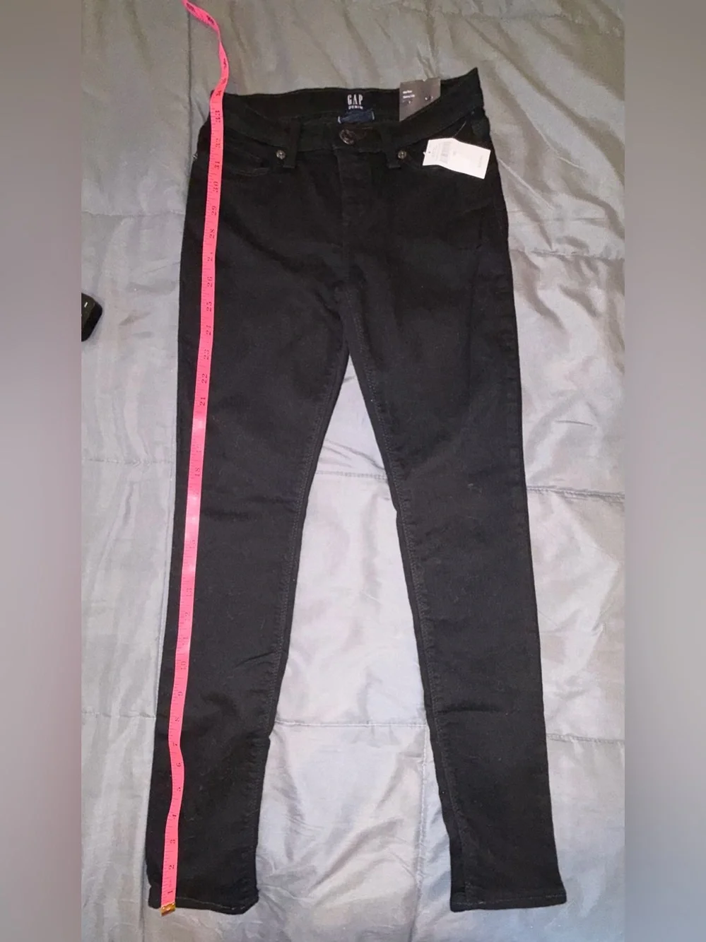 NWT Gap Kids Girls High Stretch Super Skinny Black Jeans Size 10 Adjustable
